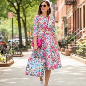 kate spade Blue Floral Tote Bag